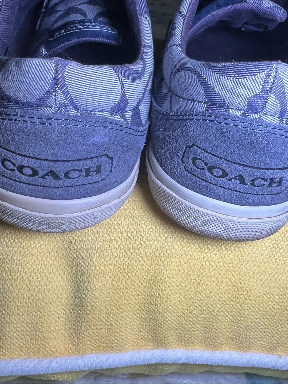 Coach Women’s Priya Signature Double Velcro Strap Sneakers in Gray